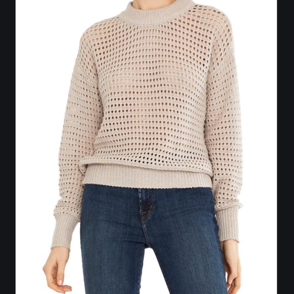 MISA Los Angeles Ramsey Oatmeal Open Knit Sweater - Picture 8 of 8